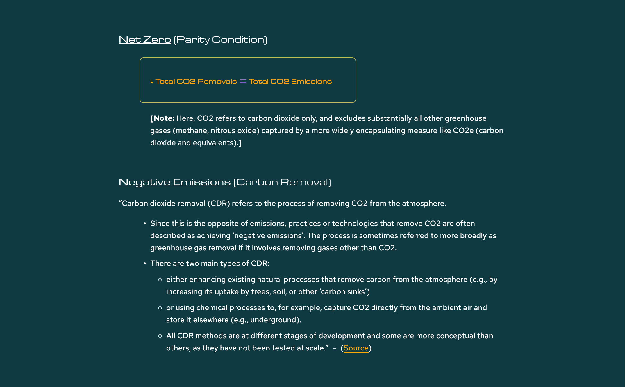 Net Zero Framework