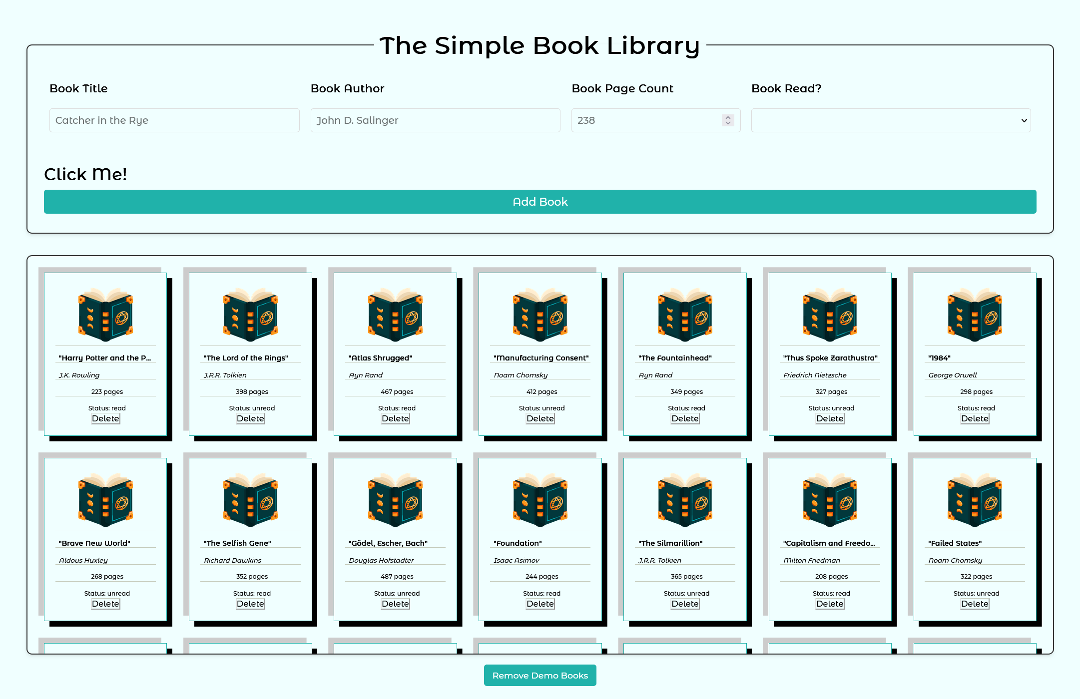 Library App Screenshot